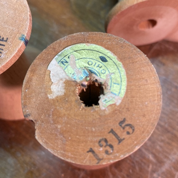 Set of 10 Wooden Spools 2” x 1 1/2” - Picture 6 of 7